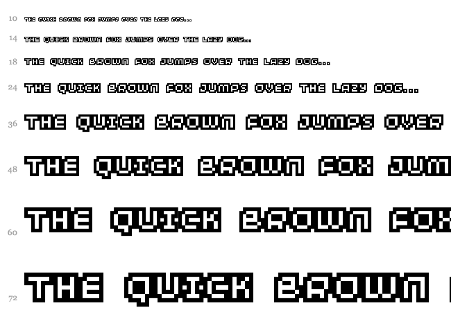 Minimum font waterfall