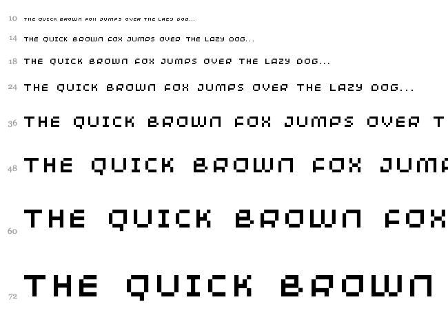 Minimum font waterfall