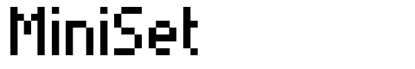 MiniSet font