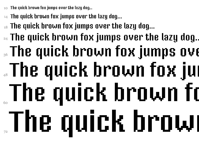Mister Pixel 16 font waterfall