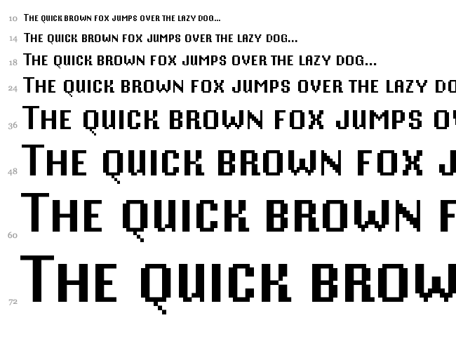 Mister Pixel 16 font waterfall