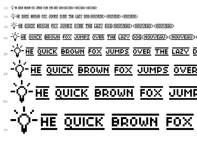Mister Pixel 16 font waterfall