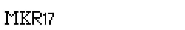 MKR17 font