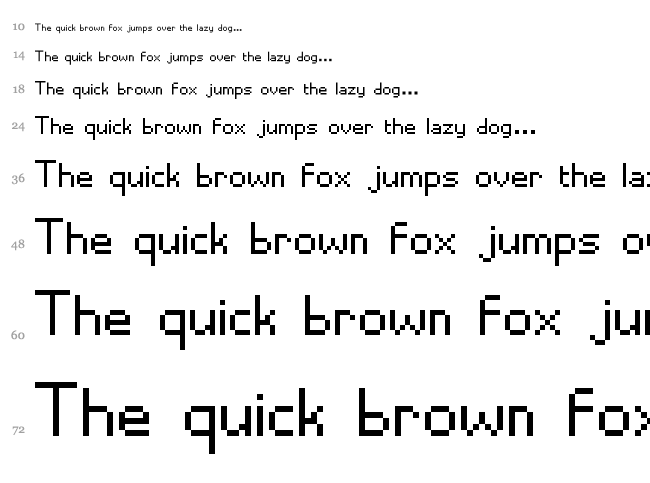 MKR17 font waterfall