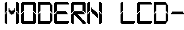Modern LCD-7 font