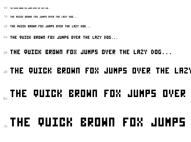 Nanotype font waterfall