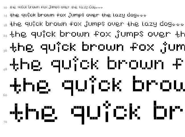 Nayupixel font waterfall