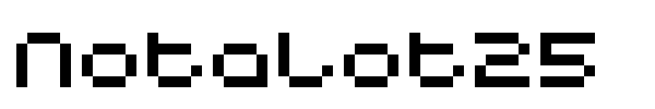 Notalot25 font
