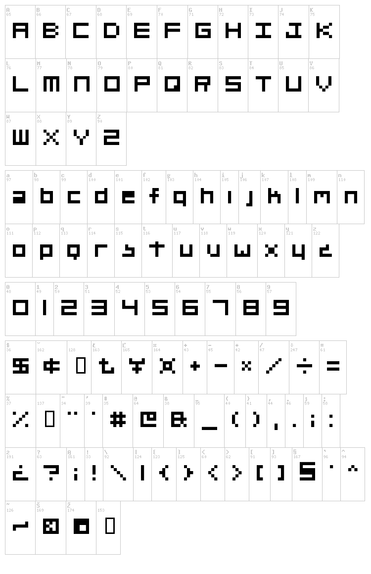 Org_v01 font map