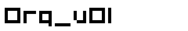 Org_v01 font