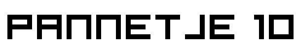 Pannetje 10 font