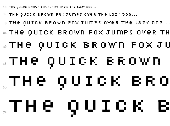 Petiote font waterfall