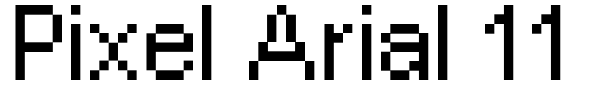 Pixel Arial 11 font preview