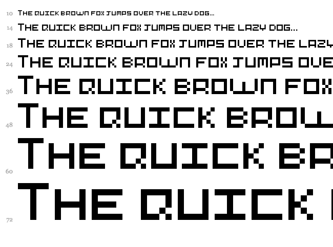 Pixel-Art font waterfall