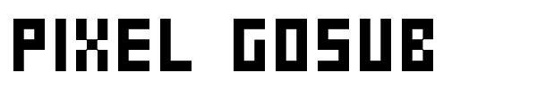 Pixel Gosub font