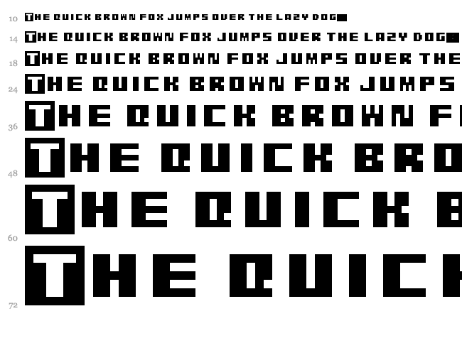 Pixel Grafiti font waterfall