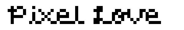 Pixel Love font