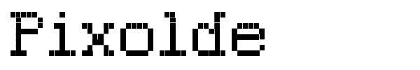 Pixolde font