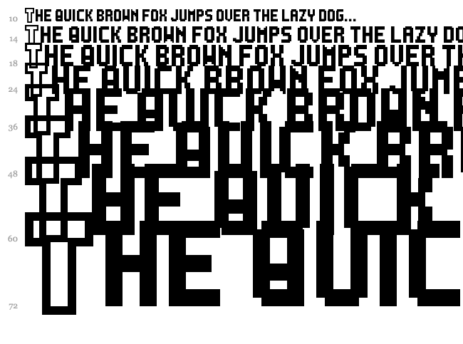PKMN Pinball font waterfall