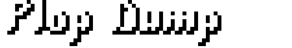 Plop Dump font