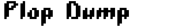 Plop Dump font preview