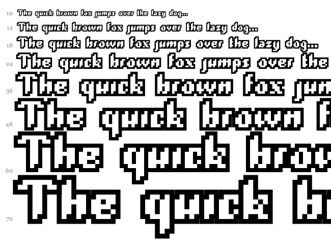 Plop Dump font waterfall