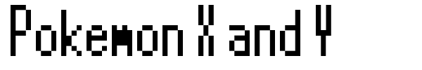 Pokemon X and Y font