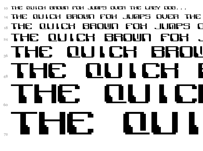 Polix Mono font waterfall