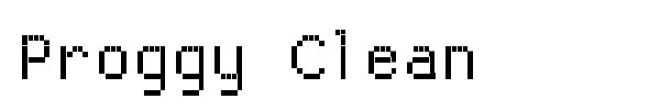 Proggy Clean font