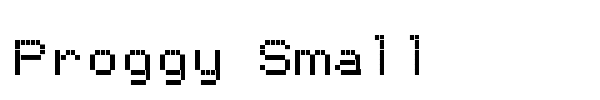 Proggy Small font