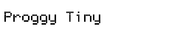 Proggy Tiny font