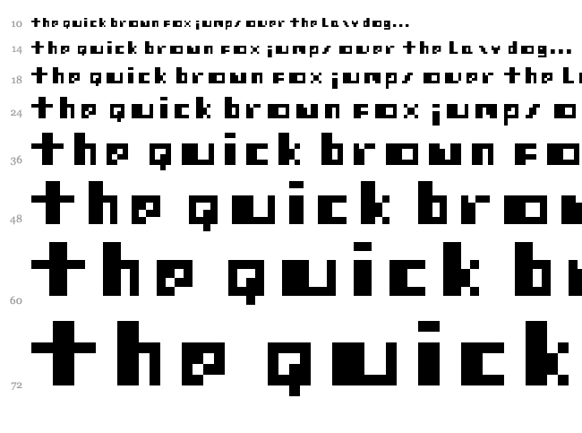 Protovision font waterfall