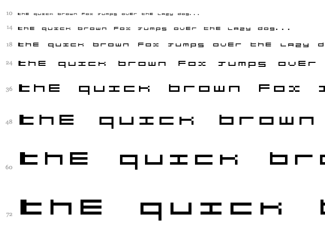 Proxy font waterfall