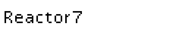 Reactor7 font