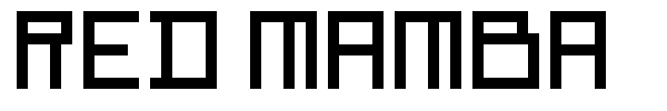 Red Mamba font