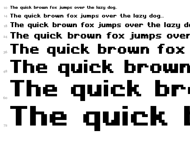 Regupix font waterfall