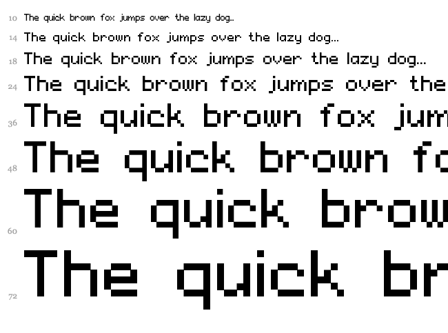 Regupix font waterfall