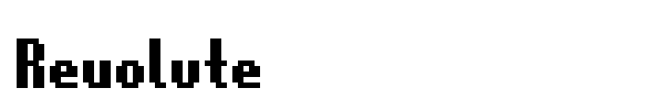 Revolute font