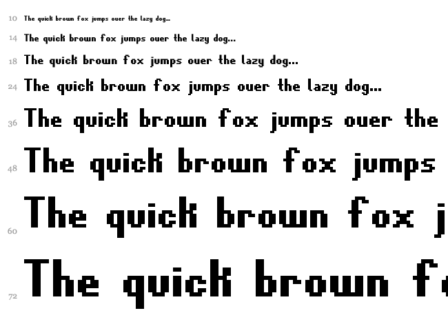 Revolute font waterfall