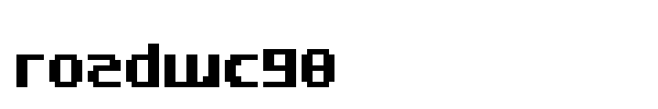 RoadWC98 font preview