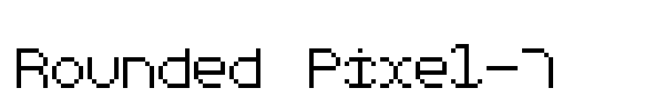 Rounded Pixel-7 font preview