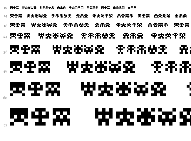 Scumskullz font waterfall