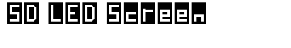 SD LED Screen font