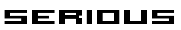 Serious font
