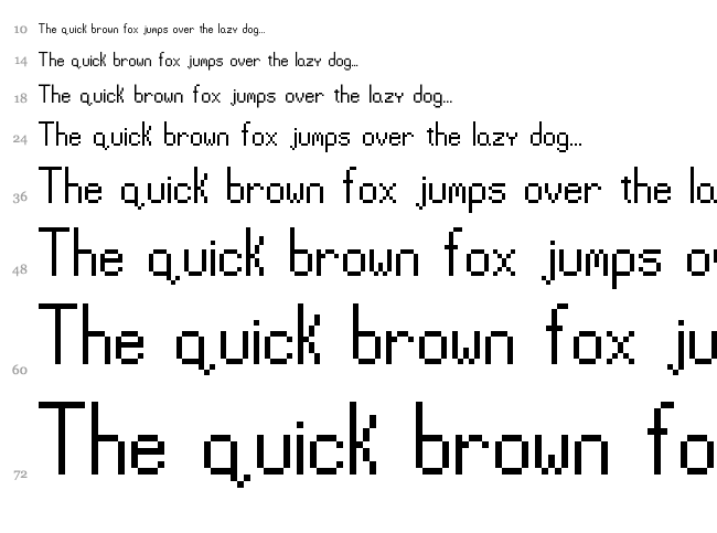 Seven Sided Games font waterfall