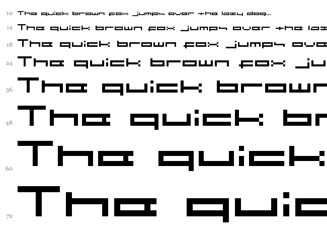 SG06 font waterfall