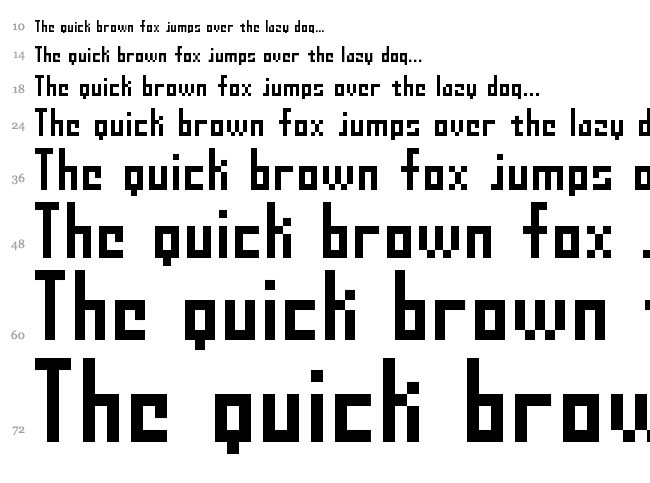 SG09 font waterfall