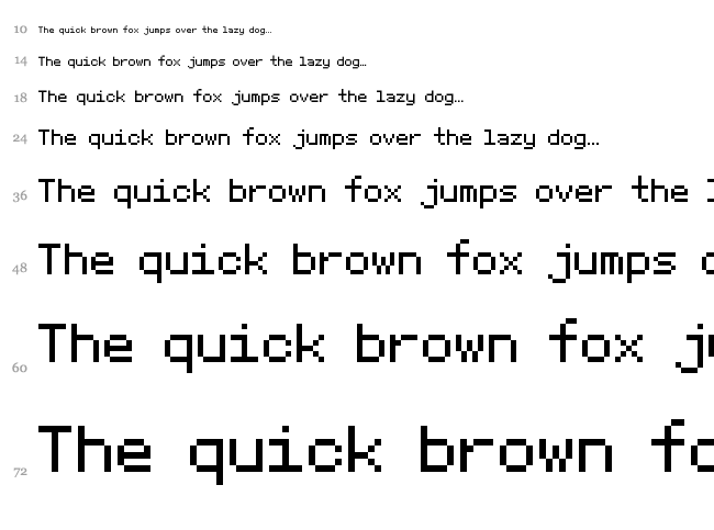 SGK075 font waterfall