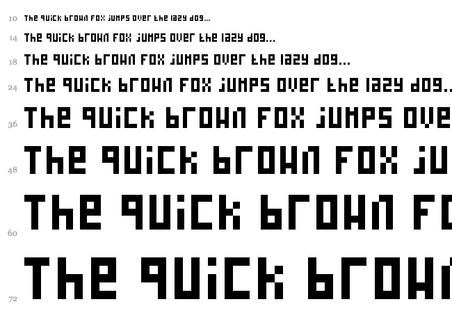 Silly Pixel font waterfall