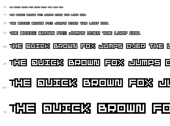 SkateC font waterfall